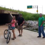 Trail underpass underneath busy Highway 60