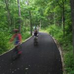Cruising through the woods toward Tal's Trailhead